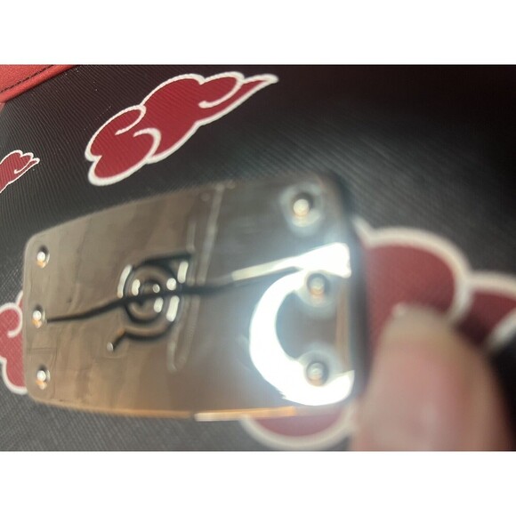 NWOT Vtg Naruto Akatsuki Red Cloud Faux Saffiano Leather Mini Backpack Bag 2002 - Picture 11 of 11